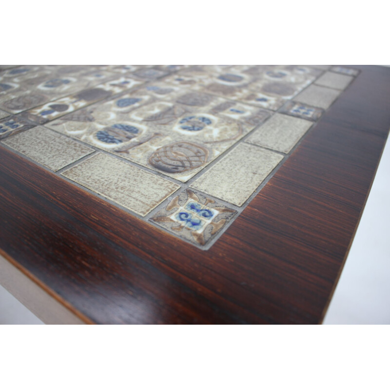 Vintage rosewood tiles coffee table by Severin Hansen, Denmark 1960s