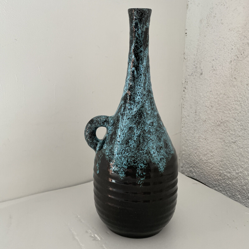 Vintage ceramic vase from Accolay, 1960