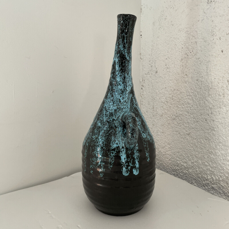 Vintage ceramic vase from Accolay, 1960