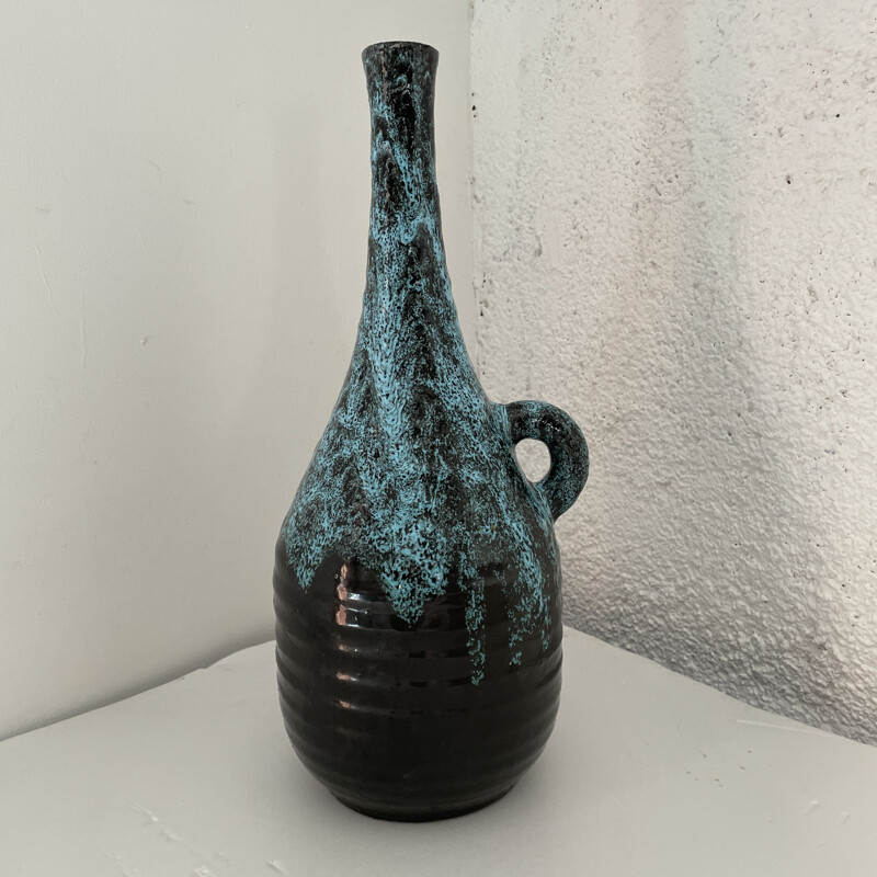 Vintage ceramic vase from Accolay, 1960