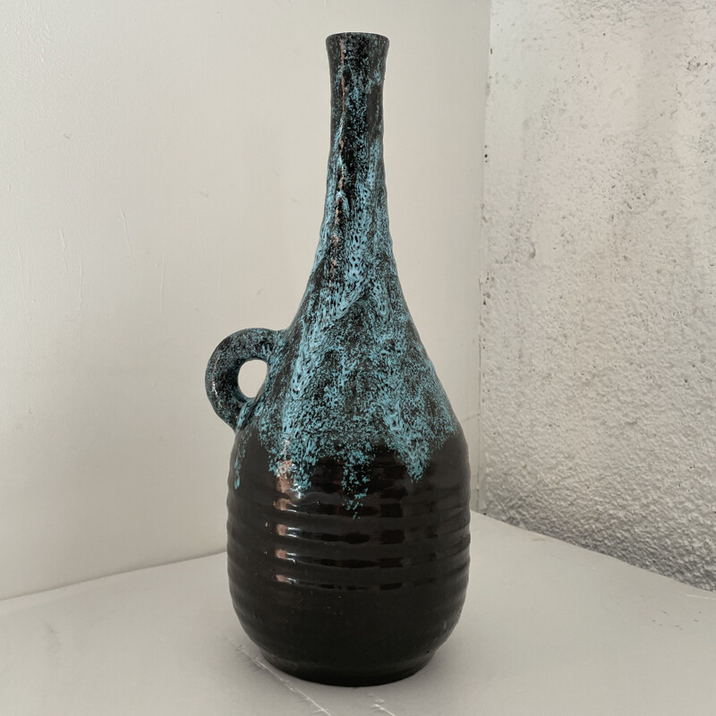 Vintage ceramic vase from Accolay, 1960