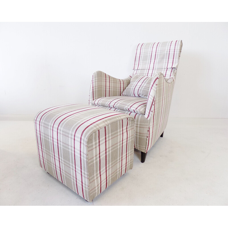 Paire de fauteuils avec ottoman vintage Wittmann Senta par Gerard van den Berg, 1990