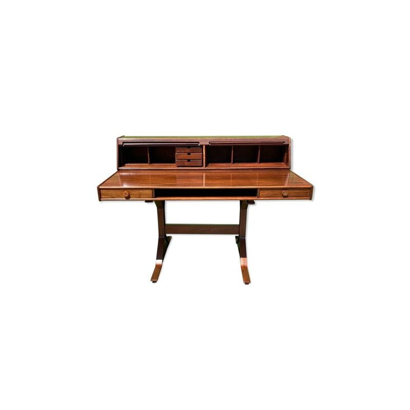 Vintage console model 530 in Braziliaans palissander van Gianfranco Frattini voor Bernini, 1957