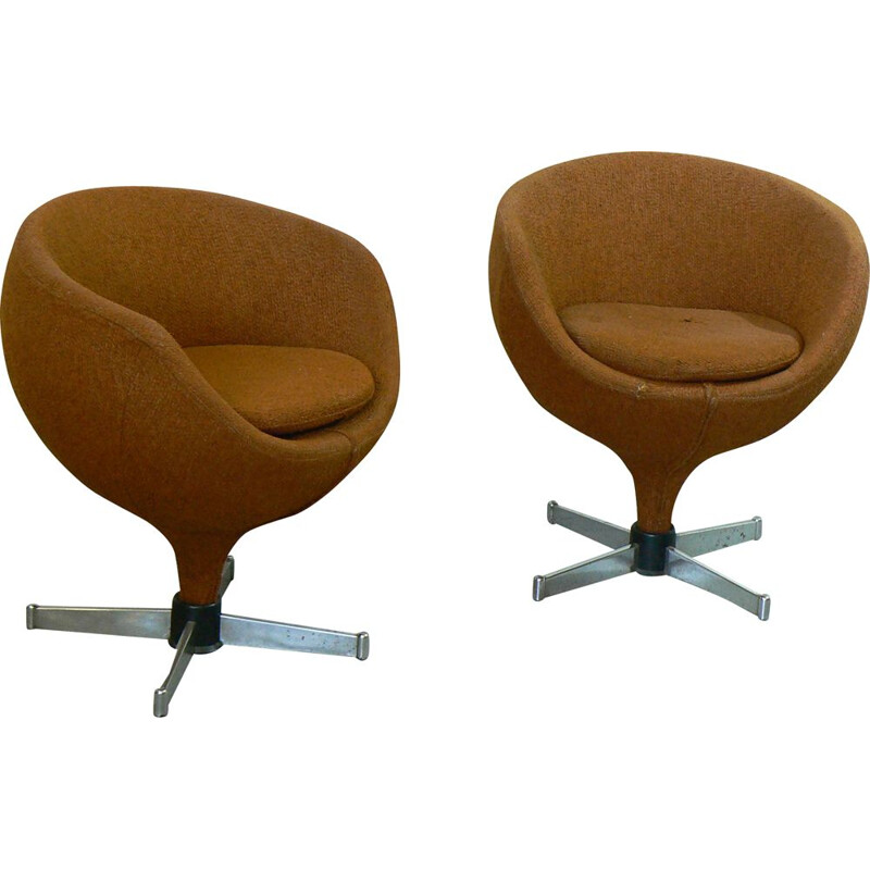 Pair of vintage Luna armchairs by Pierre Guariche for Meurop, 1960