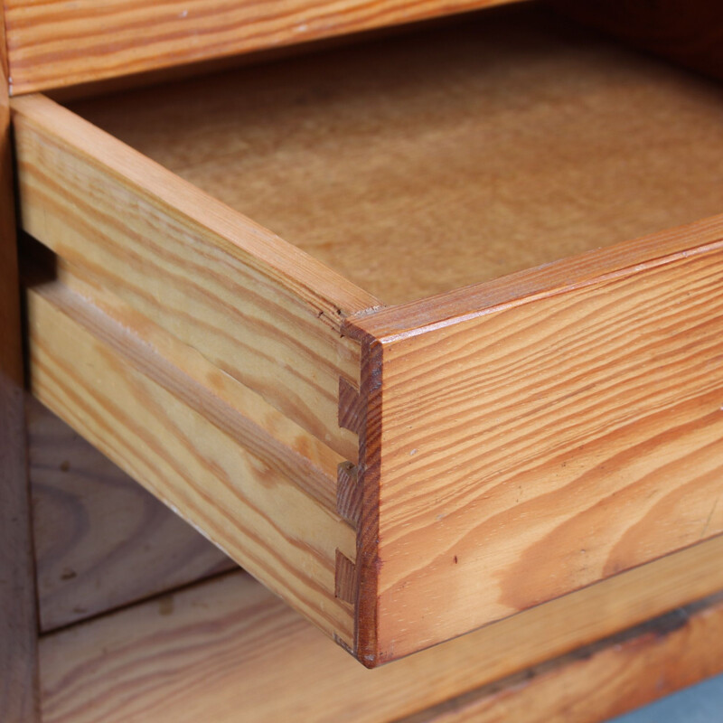 Vintage pine wood chest of drawers by Ate van Apeldoorn for Houtwerk Hattem, Netherlands 1970s