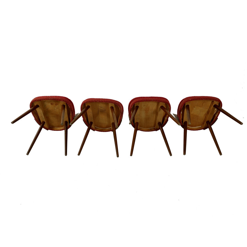 Set of 4 vintage dining chairs by Antonín Šuman for Tatra, 1960s