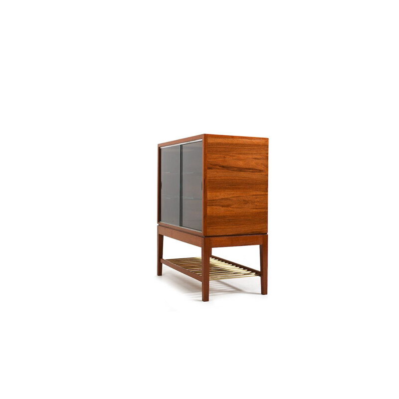 Vintage Danish bar cabinet in teak and walnut, 1950s