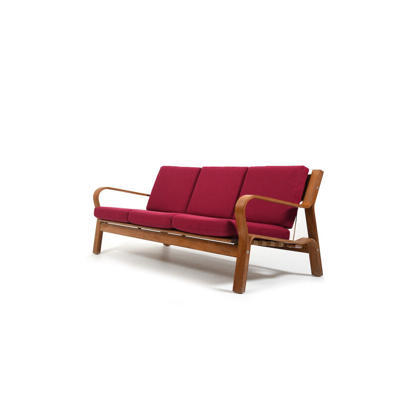 Vintage GE-671 three seater sofa by Hans J. Wegner for Getama, Denmark 1960s