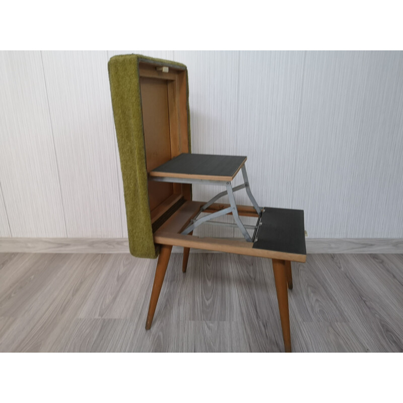 Mid century footstool with extension ladder, 1970s