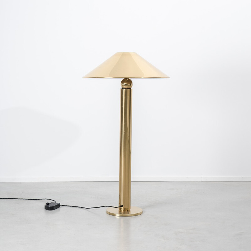 French conical floor lamp in brass - 1970s