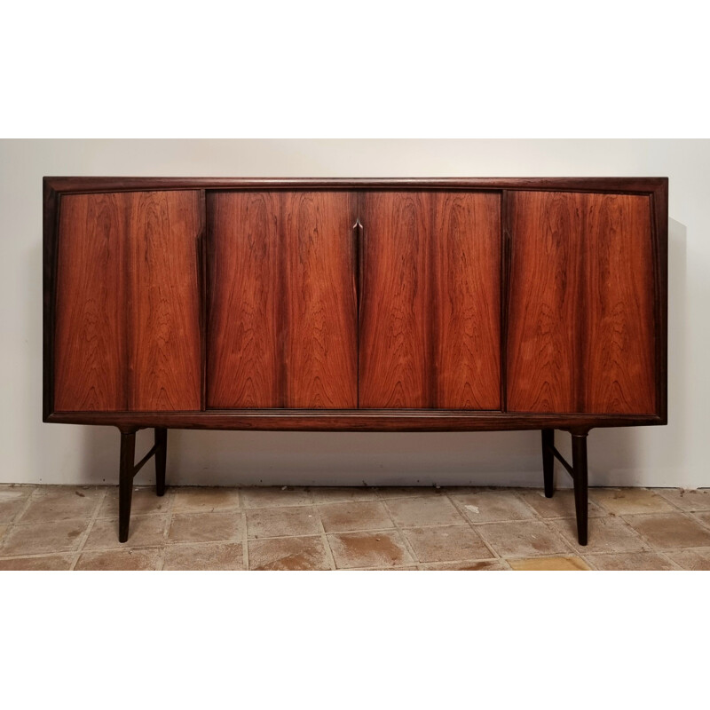 Scandinavian vintage rosewood sideboard by Axel Christensen for ACO Møbler, 1960