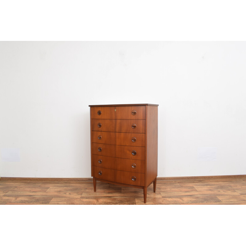 Mid-century Danish teak chest of drawers by Kai Kristiansen, 1960s