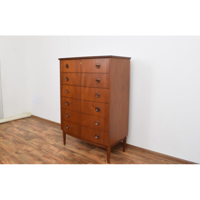 Mid-century Danish teak chest of drawers by Kai Kristiansen, 1960s