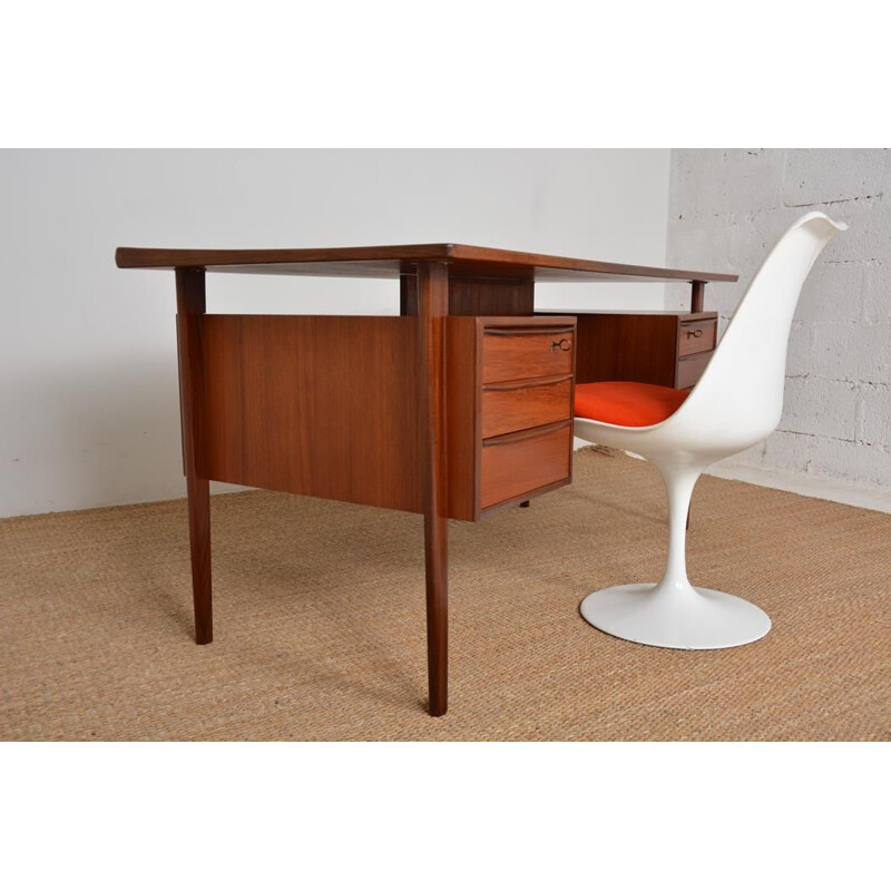 Scandinavian vintage teak desk by Peter Lovig Nielsen