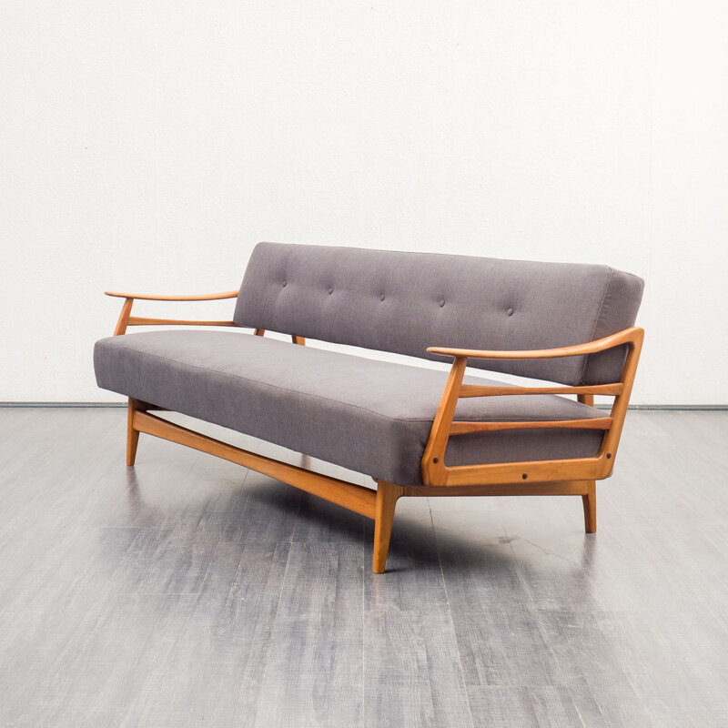 Mid century cherrywood sofabed, 1950s