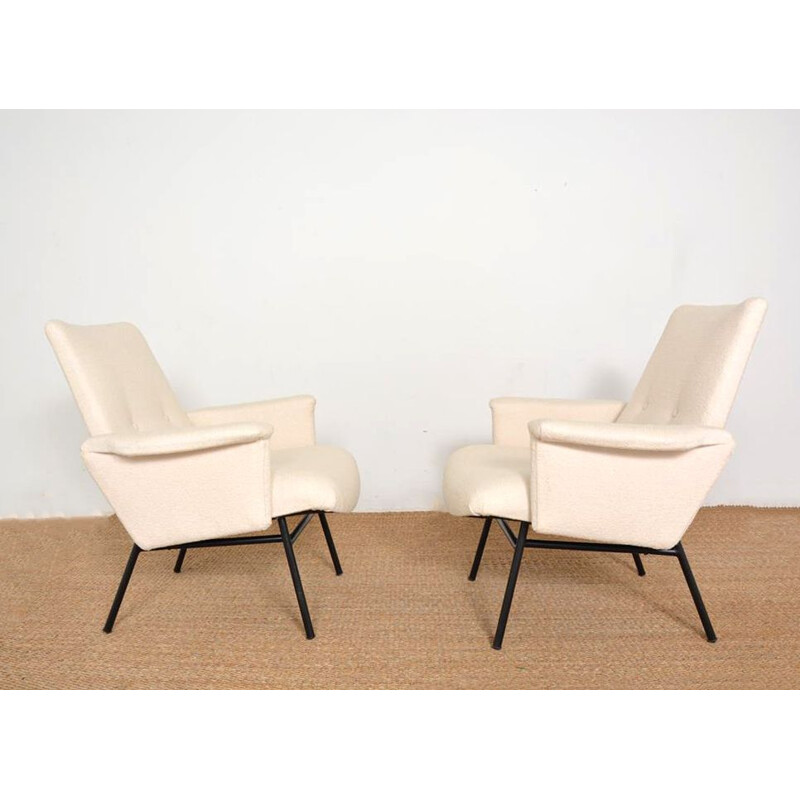 Pair of vintage armchairs model SK660 by Pierre Guariche for STEINER, 1953