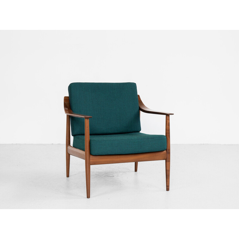 Vintage armchair in cherry wood by Knoll, Germany 1960s