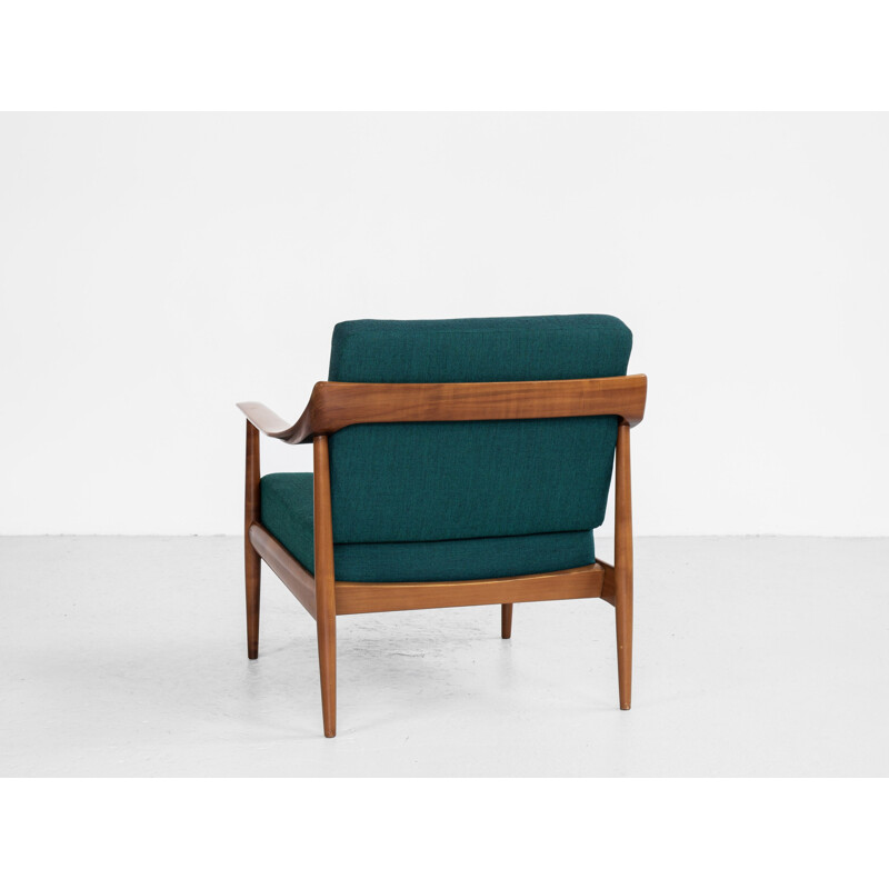 Vintage armchair in cherry wood by Knoll, Germany 1960s