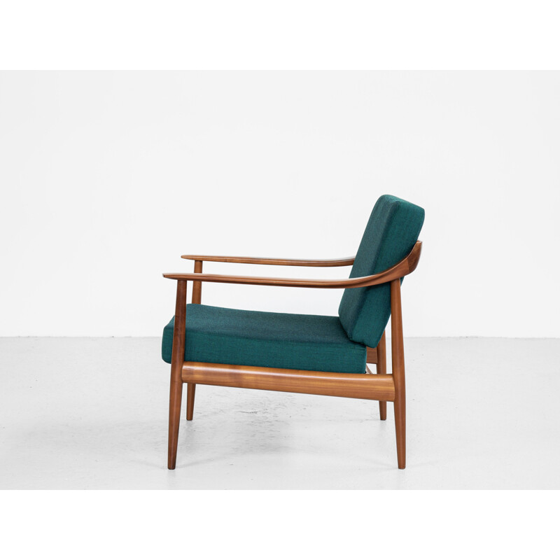 Vintage armchair in cherry wood by Knoll, Germany 1960s