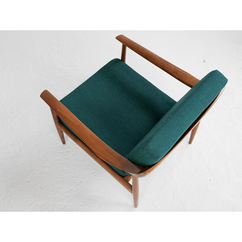 Vintage armchair in cherry wood by Knoll, Germany 1960s