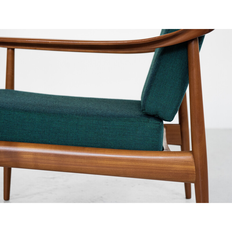 Vintage armchair in cherry wood by Knoll, Germany 1960s