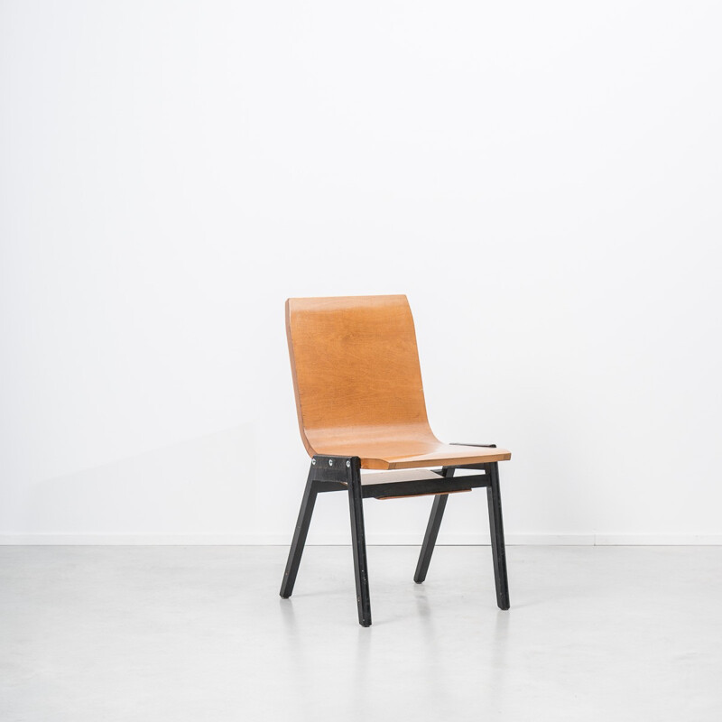 Suite de quatre chaises courbées E & A Pollack, Roland RAINER - 1950