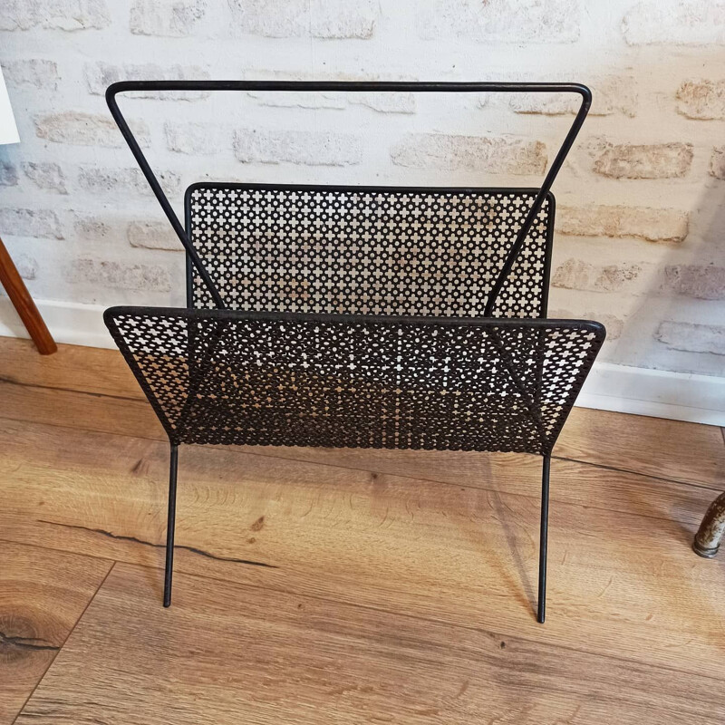 Vintage metal magazine rack from Mategot