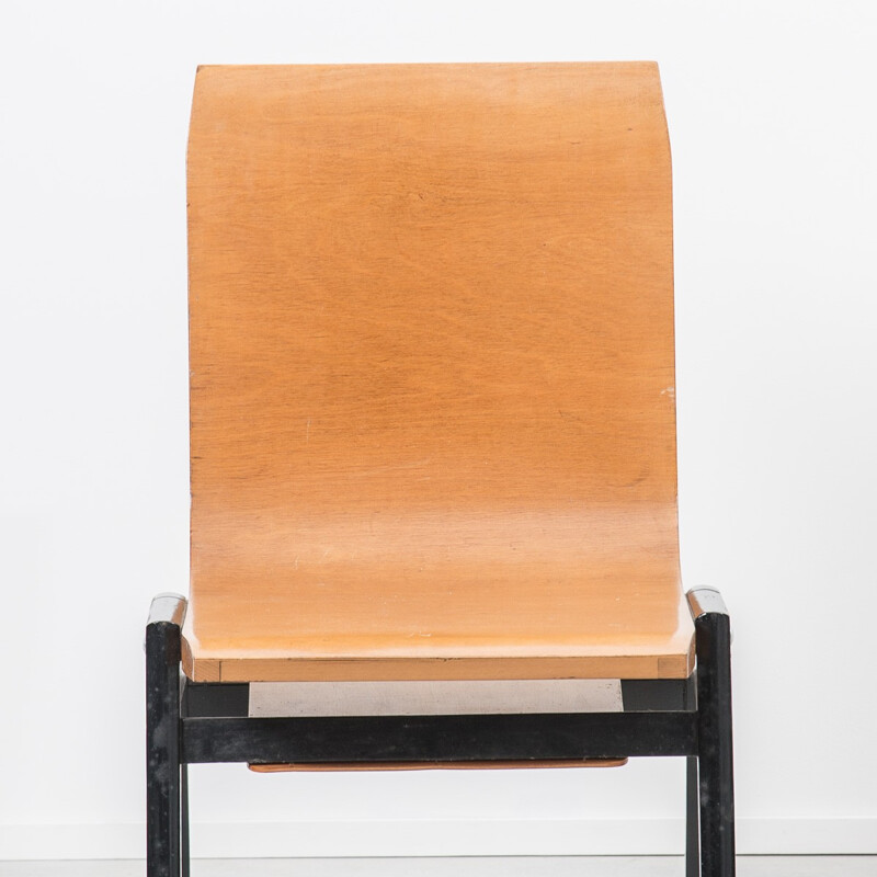 Suite de quatre chaises courbées E & A Pollack, Roland RAINER - 1950