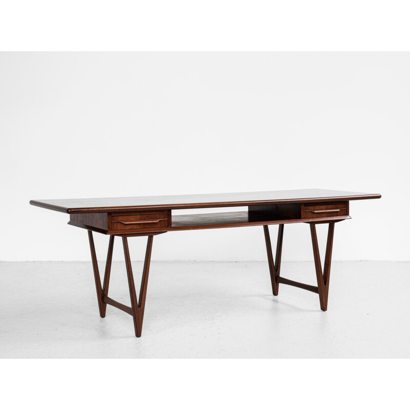 Mid century Danish coffee table in rosewood by EW Bach for Toften, 1960s