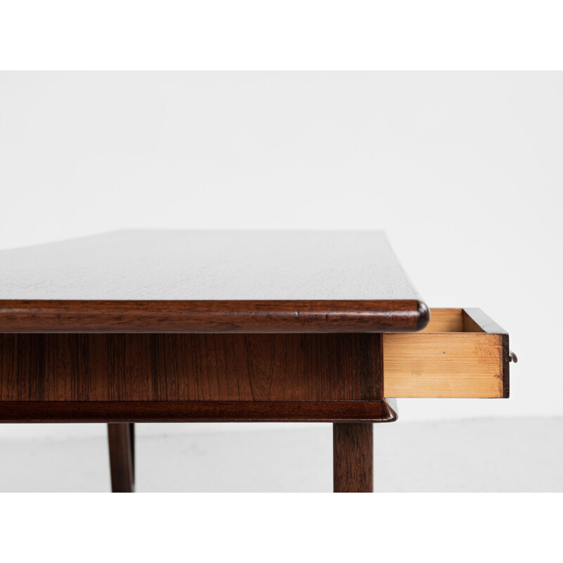 Table basse danoise vintage en palissandre par EW Bach pour Toften, 1960