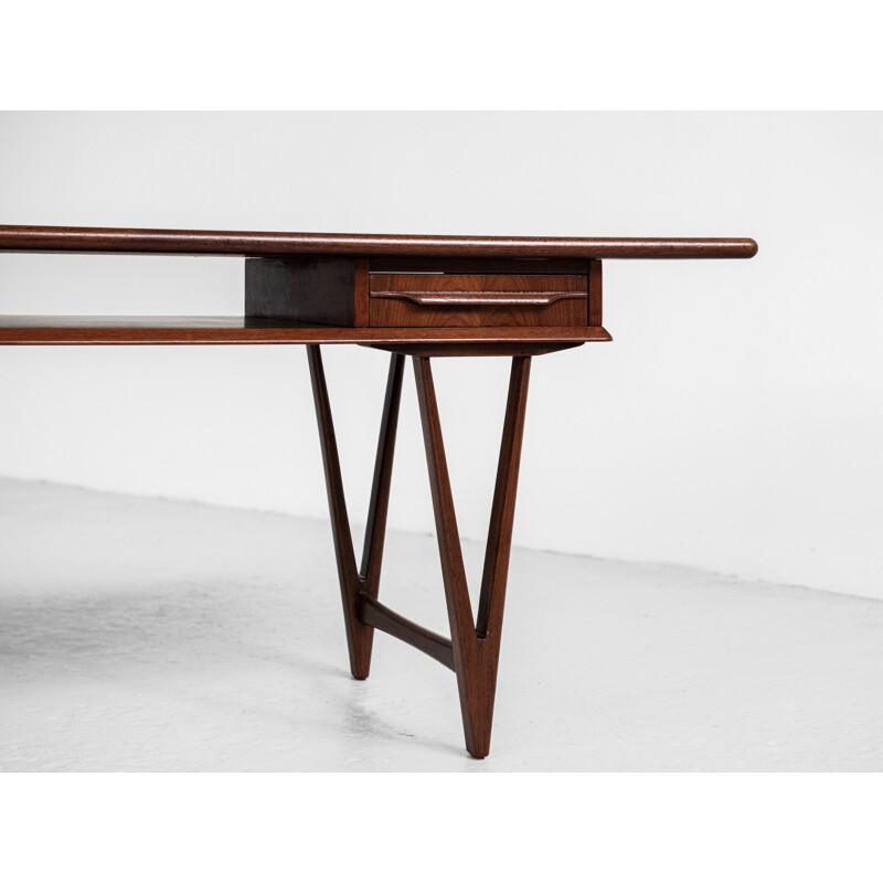 Mid century Danish coffee table in rosewood by EW Bach for Toften, 1960s