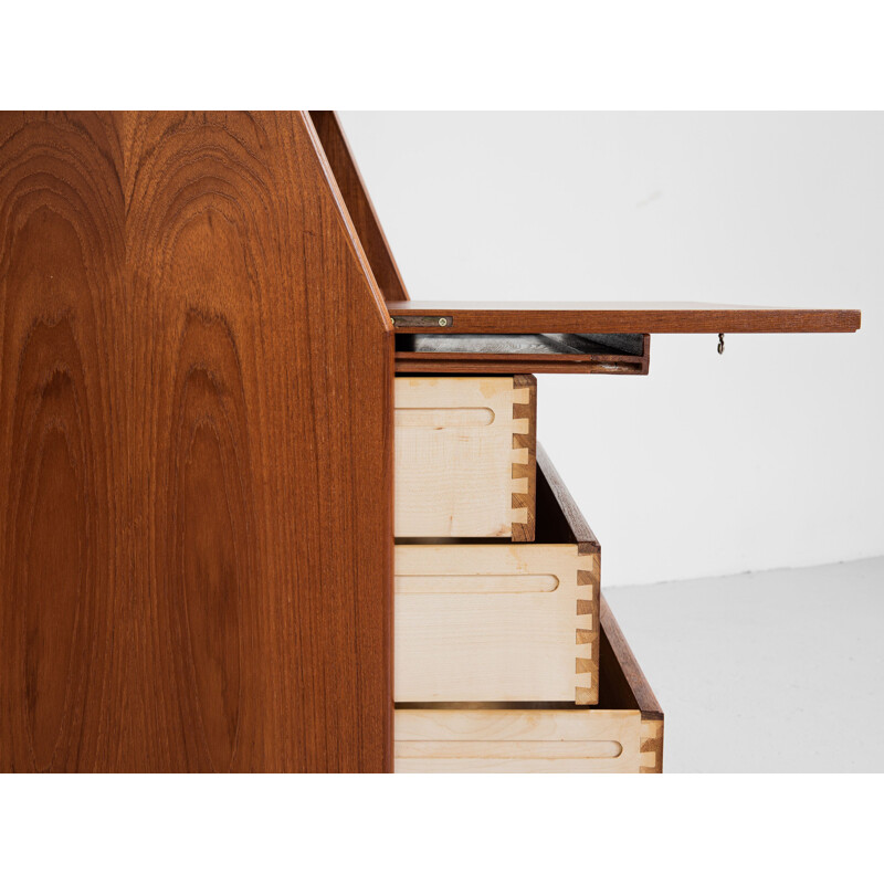 Mid century secretary in teak by Bernhard Pedersen & Søn, Denmark 1960s