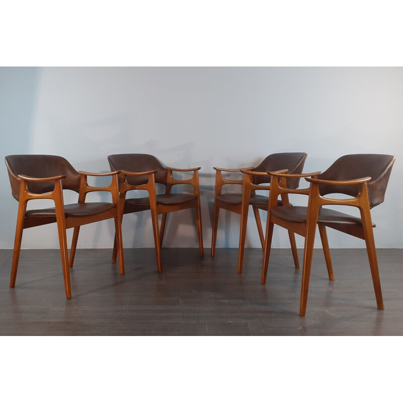 Set of 4 vintage Gnist chairs by Rastad & Relling for Hjellegjerde Møbelfabrikk, Norway 1958