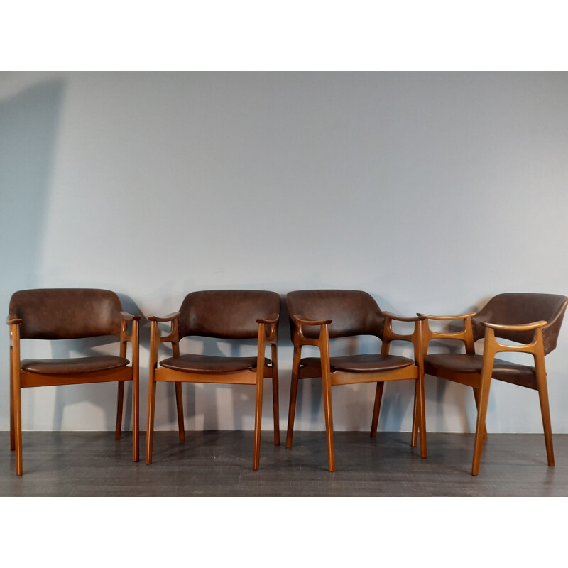 Set of 4 vintage Gnist chairs by Rastad & Relling for Hjellegjerde Møbelfabrikk, Norway 1958