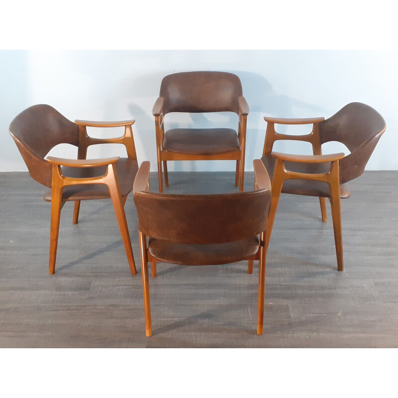 Set of 4 vintage Gnist chairs by Rastad & Relling for Hjellegjerde Møbelfabrikk, Norway 1958