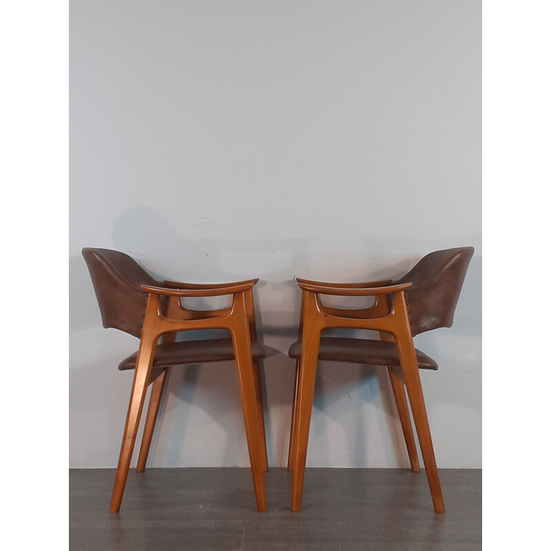 Set of 4 vintage Gnist chairs by Rastad & Relling for Hjellegjerde Møbelfabrikk, Norway 1958