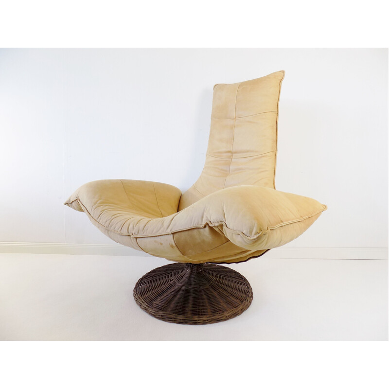 Vintage Montis Wammes leather armchair by Gerard van den Berg, 1970s