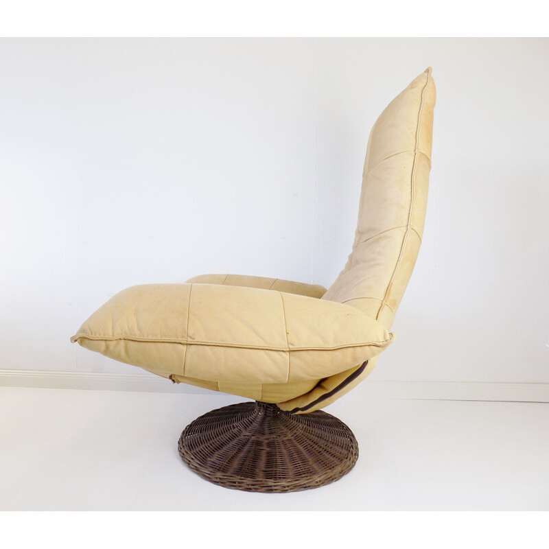 Vintage Montis Wammes leather armchair by Gerard van den Berg, 1970s