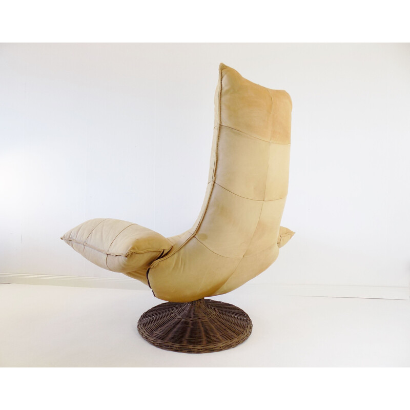 Vintage Montis Wammes leather armchair by Gerard van den Berg, 1970s