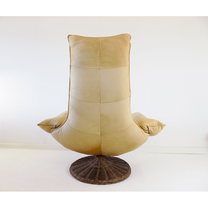 Vintage Montis Wammes leather armchair by Gerard van den Berg, 1970s