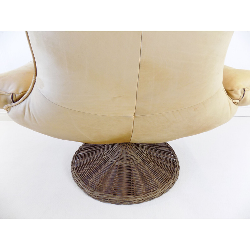 Vintage Montis Wammes leather armchair by Gerard van den Berg, 1970s