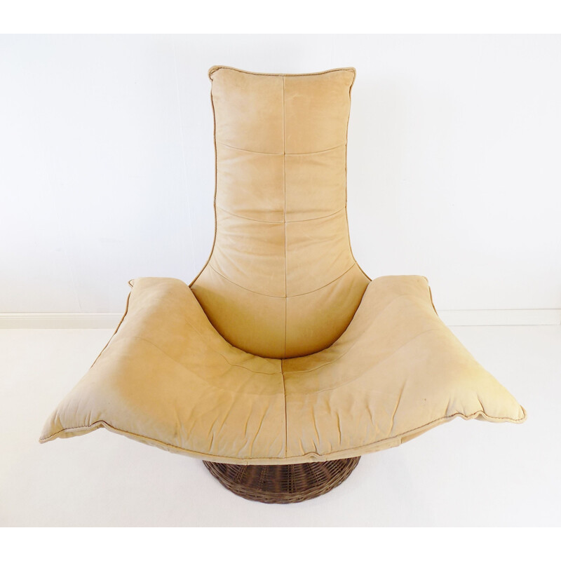 Vintage Montis Wammes leather armchair by Gerard van den Berg, 1970s