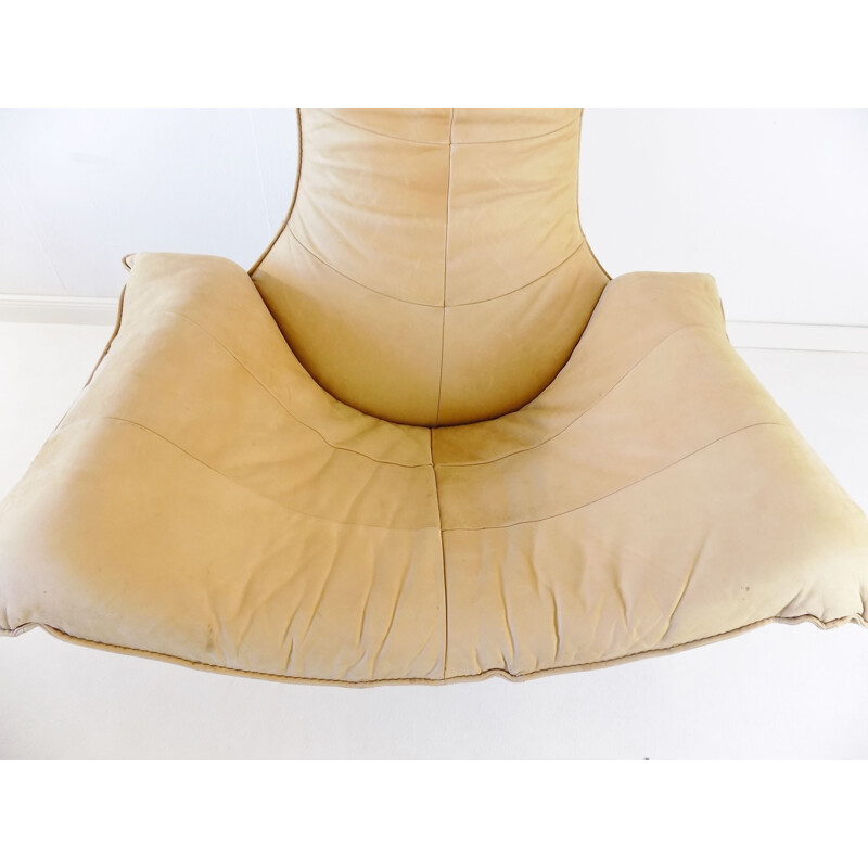 Vintage Montis Wammes leather armchair by Gerard van den Berg, 1970s
