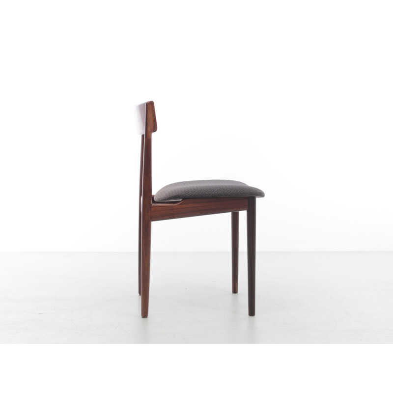 Conjunto de 4 cadeiras de teca escandinavas vintage de Harry Rosengren Hansen para Brande Møbelindustri, 1960