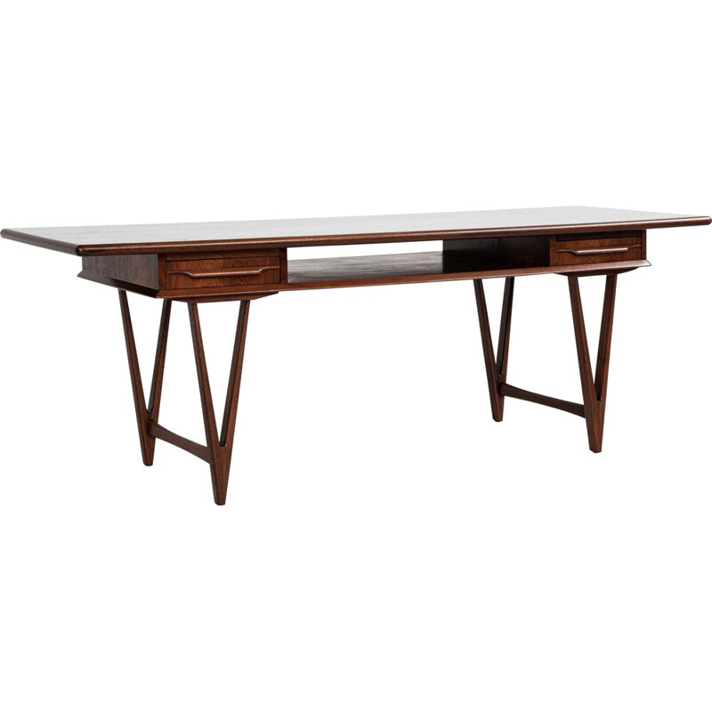 Mid century Danish coffee table in rosewood by EW Bach for Toften, 1960s