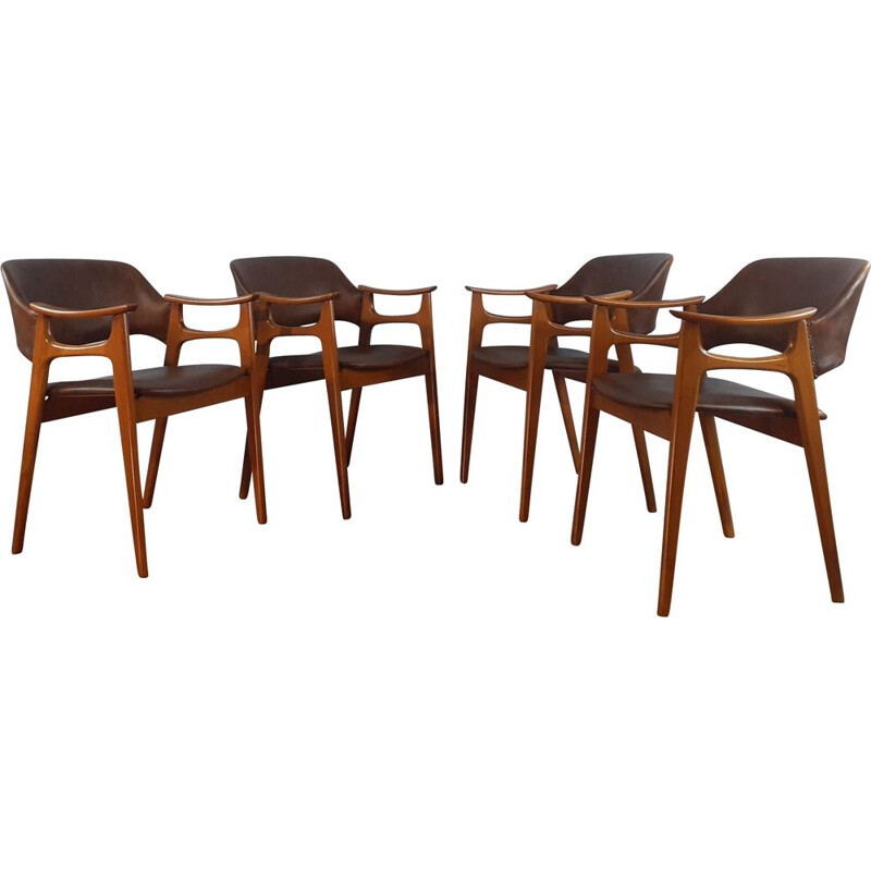 Set of 4 vintage Gnist chairs by Rastad & Relling for Hjellegjerde Møbelfabrikk, Norway 1958