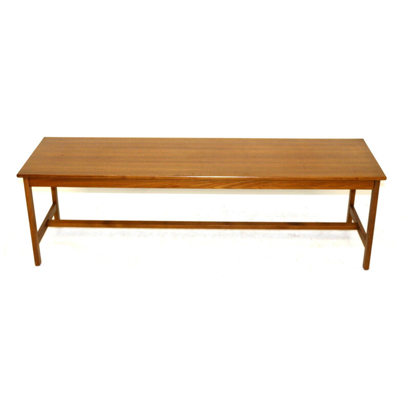 Minimalist vintage teak bench, Sweden 1960