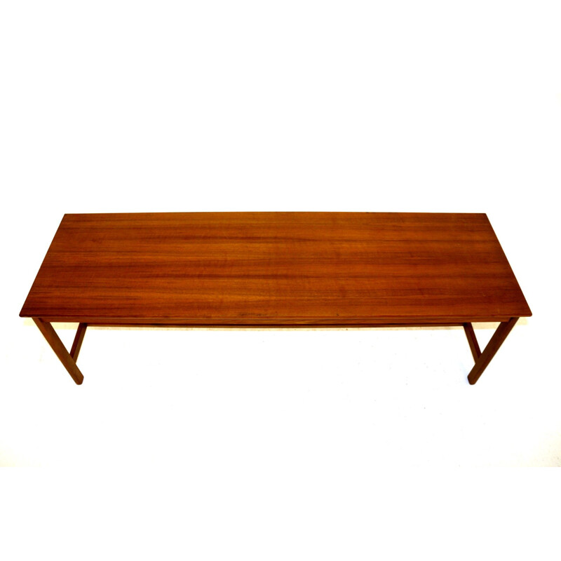 Minimalist vintage teak bench, Sweden 1960