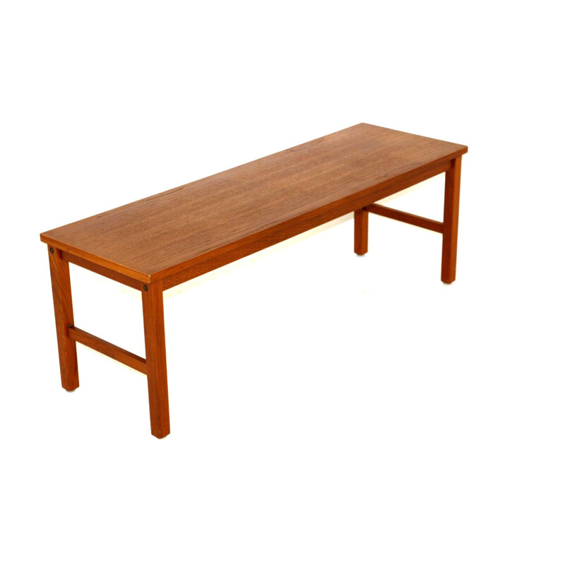 Panca vintage minimalista in teak, Svezia 1960