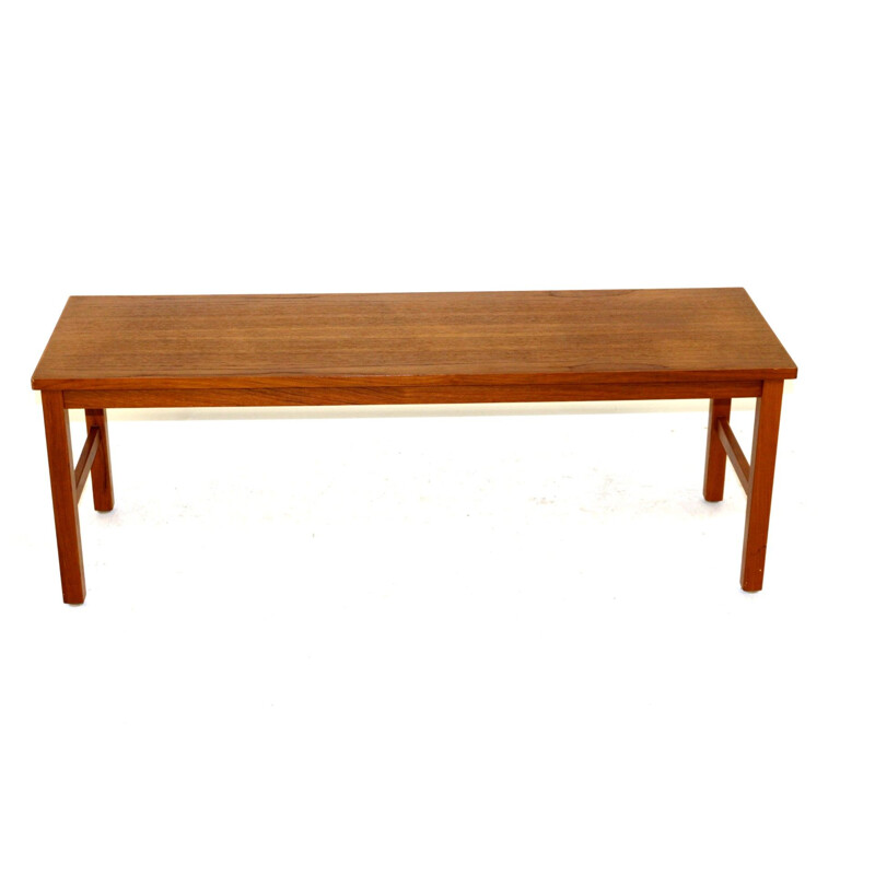 Minimalist vintage teak bench, Sweden 1960